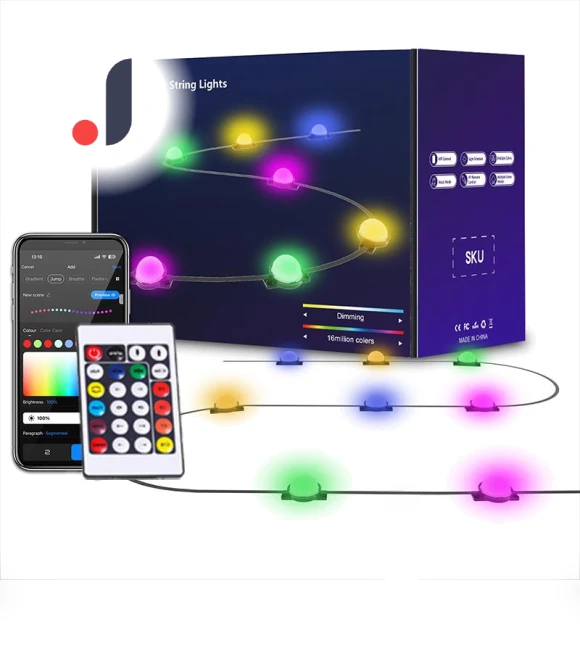 Smart RGBIC Curtain Light — LED Strips, Good Household Items