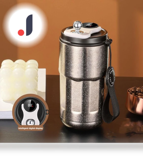 Titanium Thermos with Smart Display — Beverage Warmers, Cozy Cottage-Relax