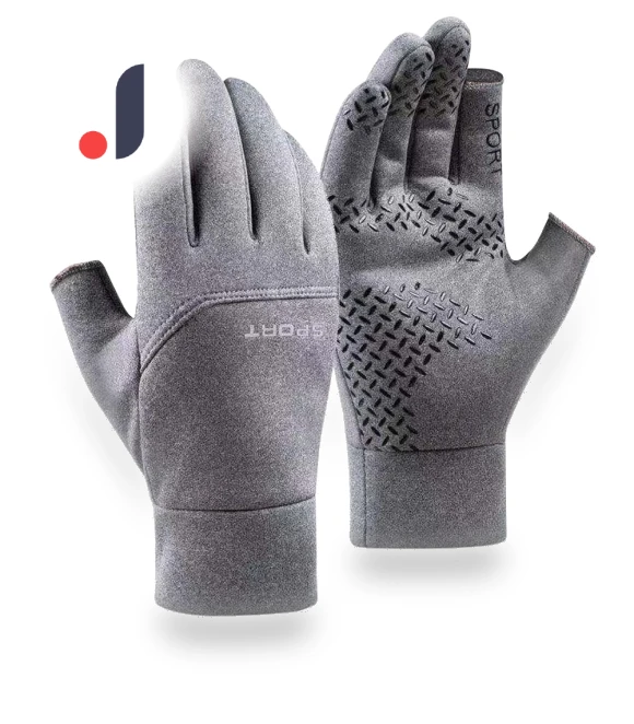 Winter Fingerless Cycling Gloves with Touchscreen — Gloves & Mittens, Rainbow Rain
