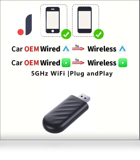 Wireless Carplay Adapter 2 in 1 Smart Dongle Carplay Ai Box — Stereo Receivers, Kebidumei