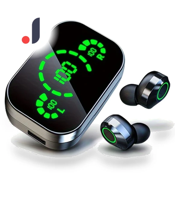 Wireless Earbuds with Digital Display — In-Ear Headphones, ZIDLI