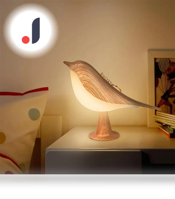 3-Color LED Bird Lamp with Touch Control — Night Lights, AE Selection