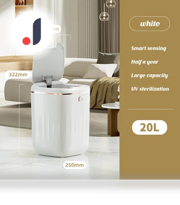 Automatic Waterproof Trash Can — Waste Baskets, Simple and warm