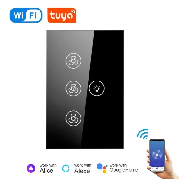 Ceiling Fan WiFi Switch Module — Ceiling Fan Wall Controls, Tuya Smart