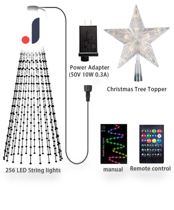 Christmas Tree Star Lights RGB LED String Lights — String Lights, Rainbow Rain