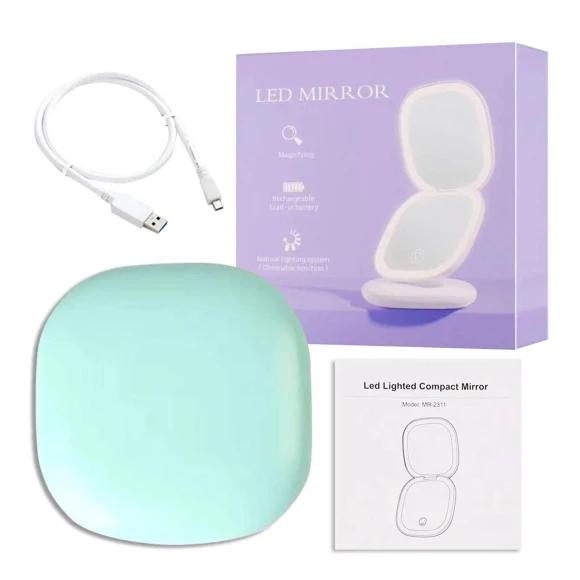 Compact LED Makeup Mirror — Compact & Travel, AE Selection