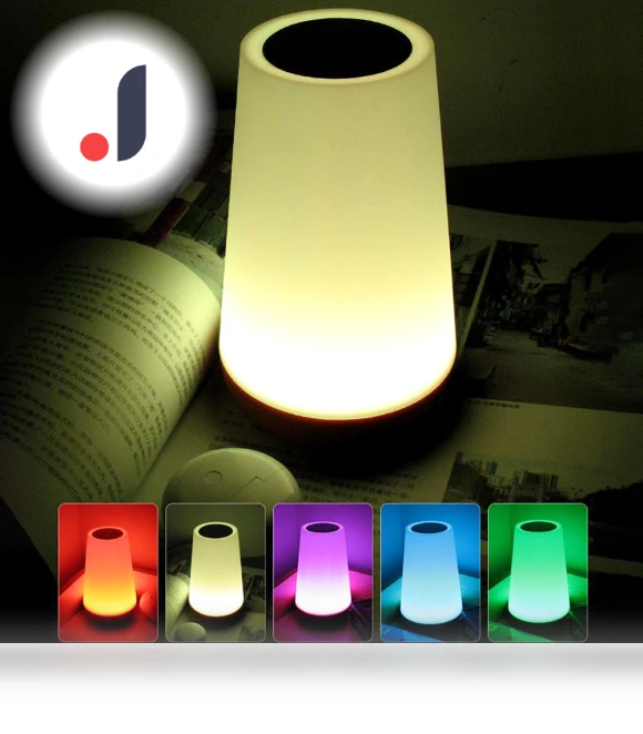 Creative Wooden Touch Remote Control with Colorful Atmosphere — Desk & Table Lighting, Good Household Items