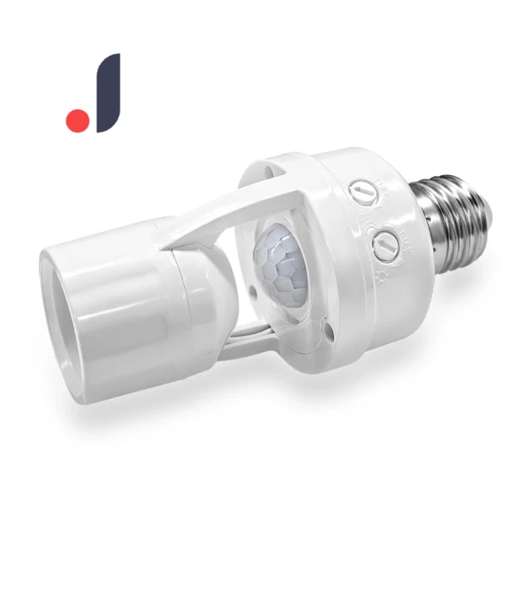 E27 Base Lamp Holder with PIR Motion Sensor Converter — Light Sockets, Build My Home