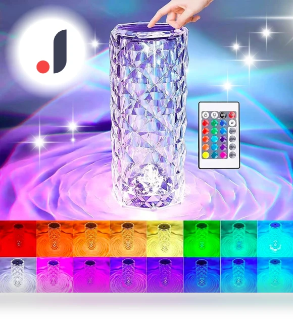 Rechargeable 16 Color RGB Rose LED Night Light — Night Lights, Good Household Items