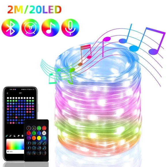 RGB Smart Bluetooth Control USB LED String Lights — String Lights, HIMO Group