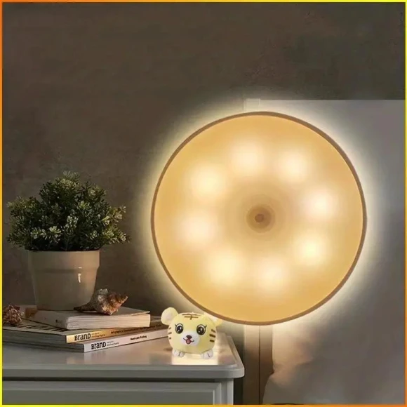 Round 8-LED Motion Sensor Night Light — Night Lights, Rainbow Rain