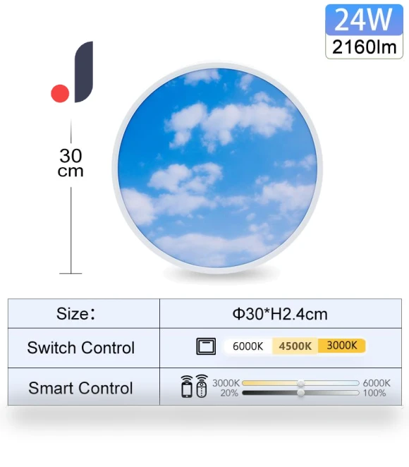 Sky Smart Lamps LED Ceiling Light — Overhead Lighting, Rainbow Rain