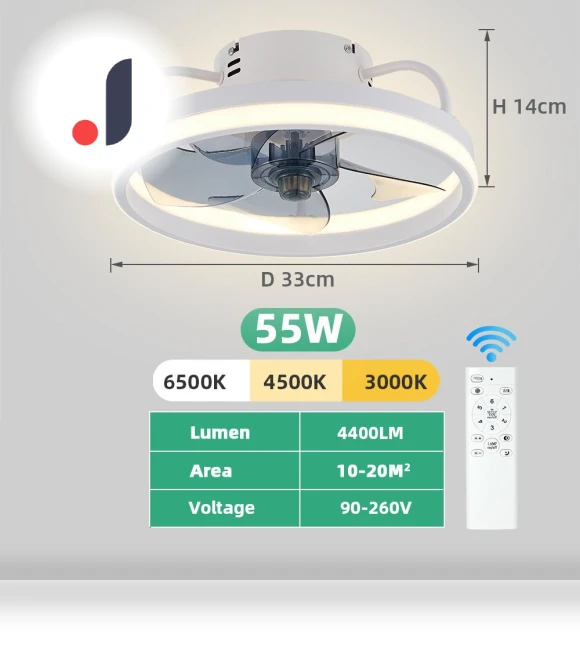 Smart Ceiling Fan With LED Lights — Ceiling Fans, Rainbow Rain