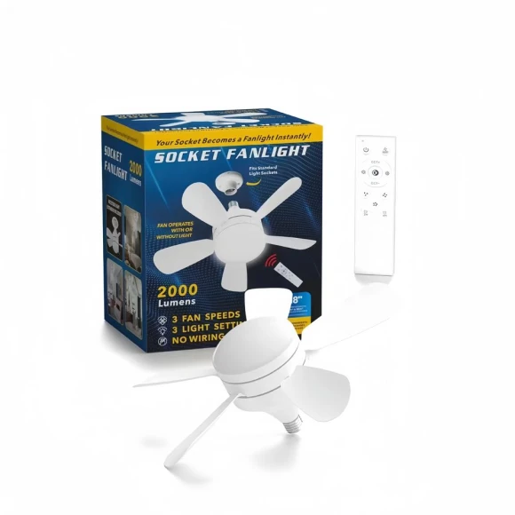 Smart LED Ceiling Fan with Remote Control — Ceiling Fan Lighting Solutions, Rainbow Rain