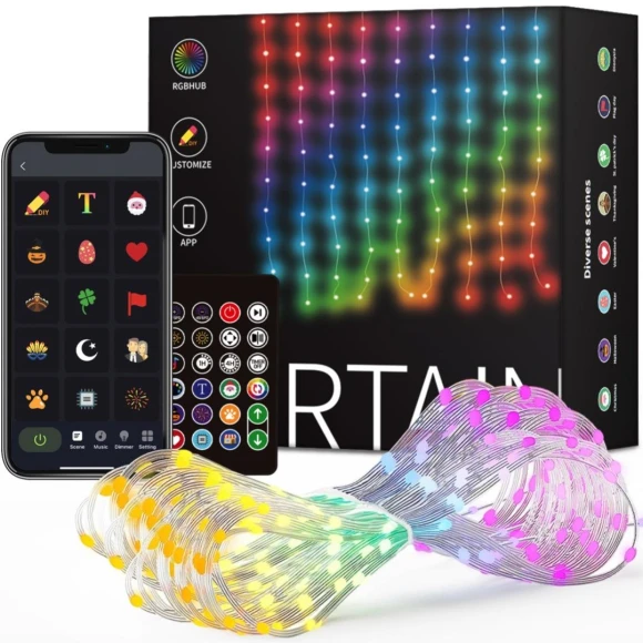 Smart LED Curtains — String Lights, HAOAXIN