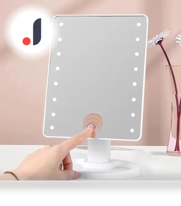 Square Cosmetic Mirror with Smart Touch Screen — Handheld, AE Selection