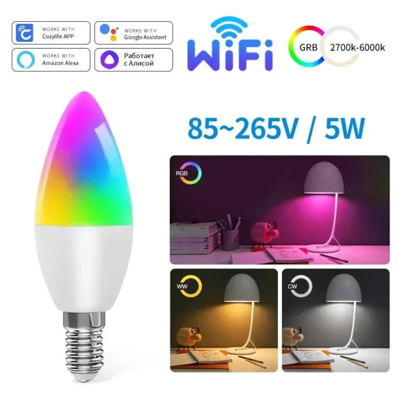 WiFi Smart LED E14 Bulb RGB — LED, Rainbow Rain