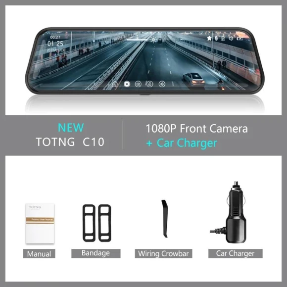 10-inch Mirror Camera for Car Touch Screen — Rearview Cameras for Cars, JOHO