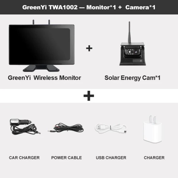 10-inch Wireless Touch Screen DVR Recorder with Monitor and Solar Power — Rearview Safety Systems, JOHO