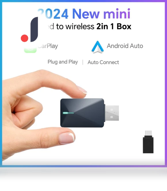 2-in-1 CarPlay Dongle Android Auto Adapter — Stereo Receivers, Acodo