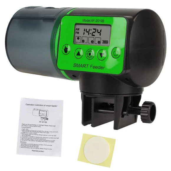2-in-1 LCD Handheld & Smart 200ml Timer Fish Feeder — Feeders, Lntelligent Living Hall