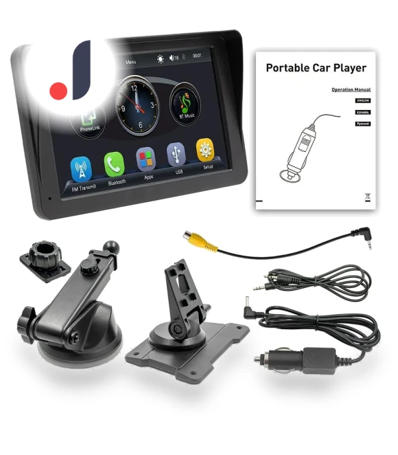 7-inch Portable Touchscreen Multimedia Video Player — Stereo Receivers, JOHO - CarGear