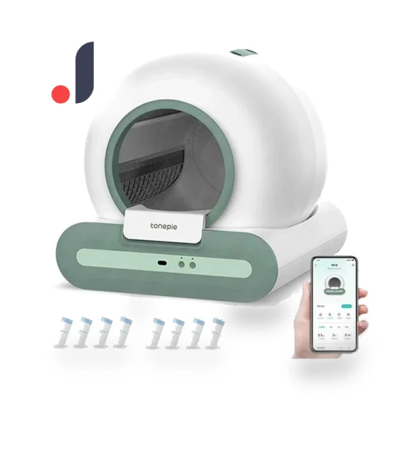 Automatic Self-Cleaning Cat Litter Box — Waste Bins, Rainbow Rain