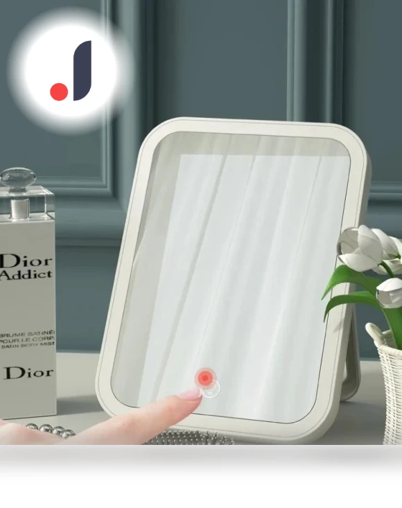 Compact LED USB Makeup Mirror with Touch Screen and Dimming Function — Compact & Travel, AE Selection