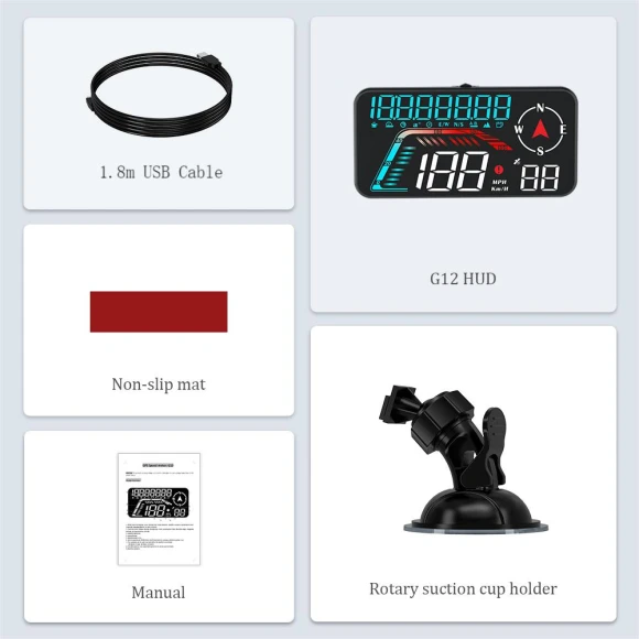 HUD Head Up Display — Clock, 888 Auto Parts Town