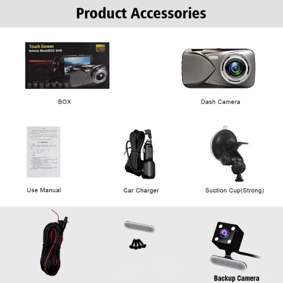 IPS Touchscreen Dash Cam — Dashboard Cameras, JOHO