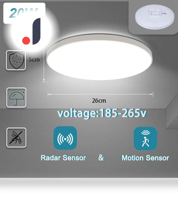 LED Ceiling Light with Radar Sensor — Overhead Lighting, Home Of Auto Parts