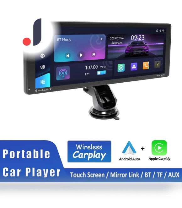 Portable 10.26-inch IPS Car Radio with Wireless Display — Stereo Receivers, JOHO - CarGear