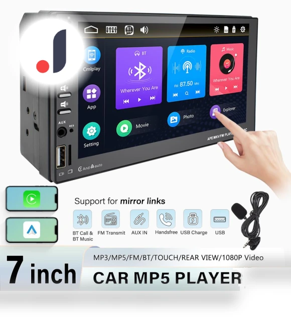 7-inch Carplay MP5 Player — Stereo Receivers, JOHO - CarGear