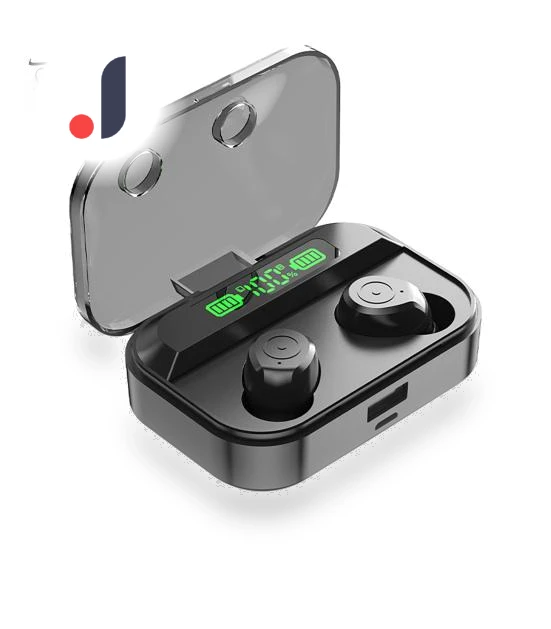 Bluetooth Stereo Earbuds with LED Digital Display — In-Ear Headphones, Computer Life