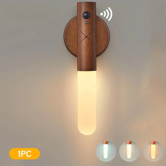 LED Wooden Touch Night Light with Motion Sensor — Night Lights, Build My Home