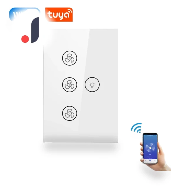 Smart Fan Light Switch — Ceiling Fan Wall Controls, Lntelligent Living Hall