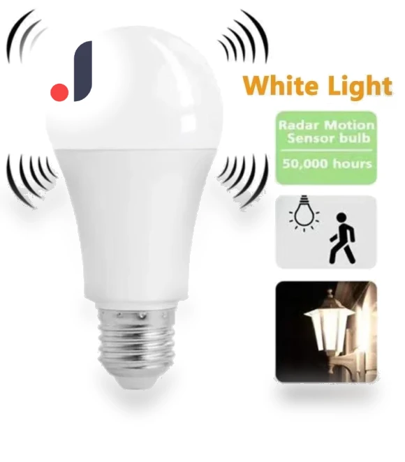 Smart LED Bulb with Motion Sensor — Outdoor Security & Flood Lighting, Rainbow Rain