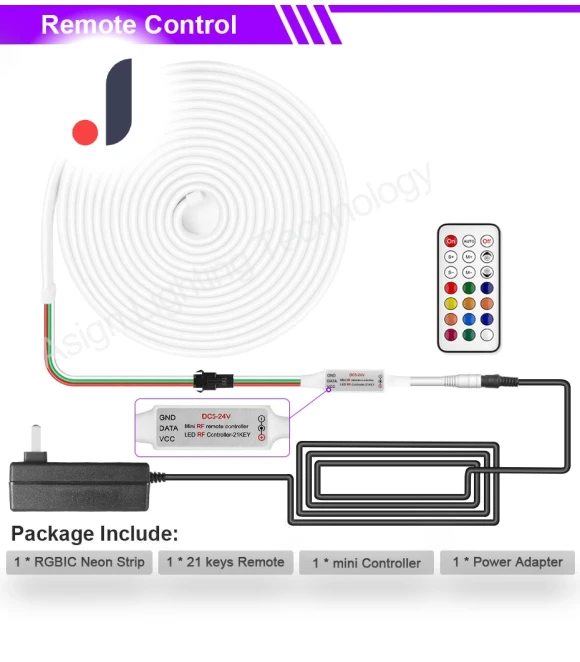 Smart RGBIC Neon Rope Light — LED Strips, Tuya