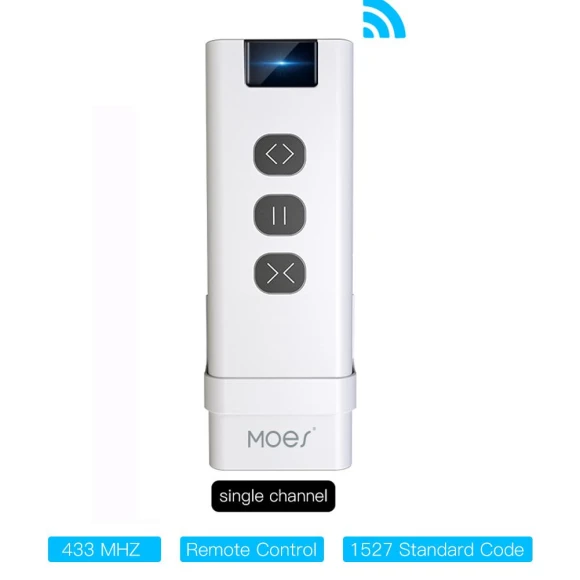 Smart WiFi RF433 Curtain Switch with Remote Control — Smart Home Hubs & Controllers, MOES