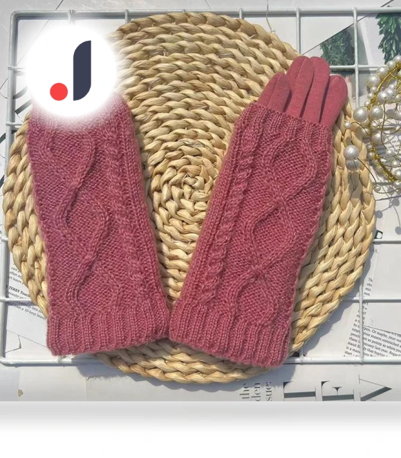 Touchscreen Knit Wool Gloves — Arm Warmers, Female s