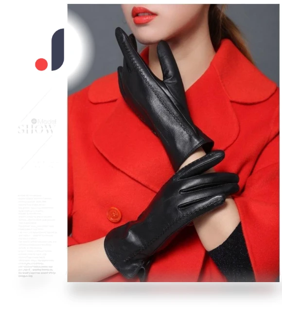 Touchscreen Leather Gloves — Gloves, Female s