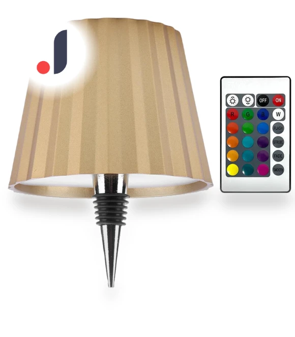 Wireless Bottle Table Lamp — Desk & Table Lighting, Rainbow Rain