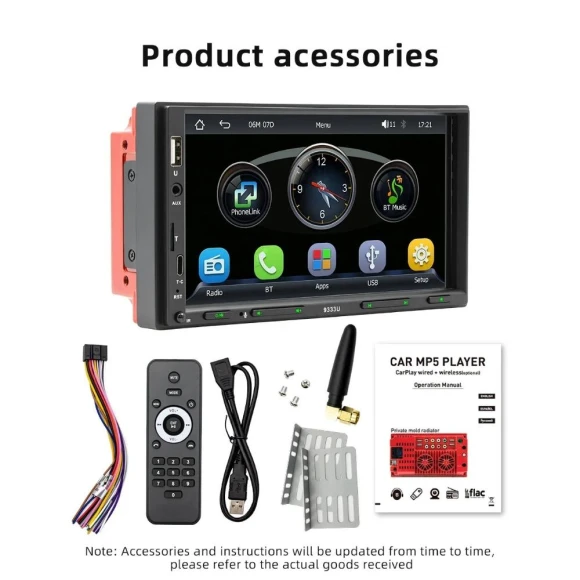 2 Din Car Stereo with 7-inch Touch Screen — Stereo Receivers, ToyousoniC