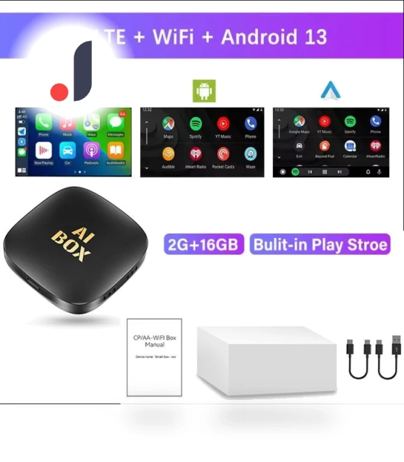 Android 13 Ai Box Carplay Android Auto Adapter — Car Installation Essentials, Wrigleys