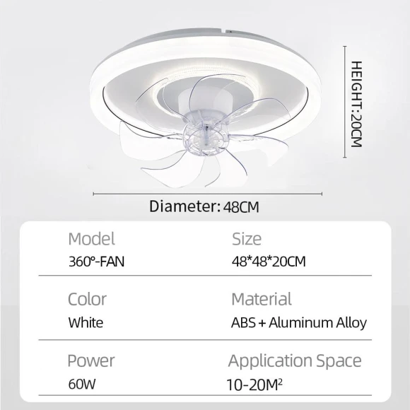 Modern Ceiling Fan with Light — Ceiling Fans & Accessories, Seahorse Home