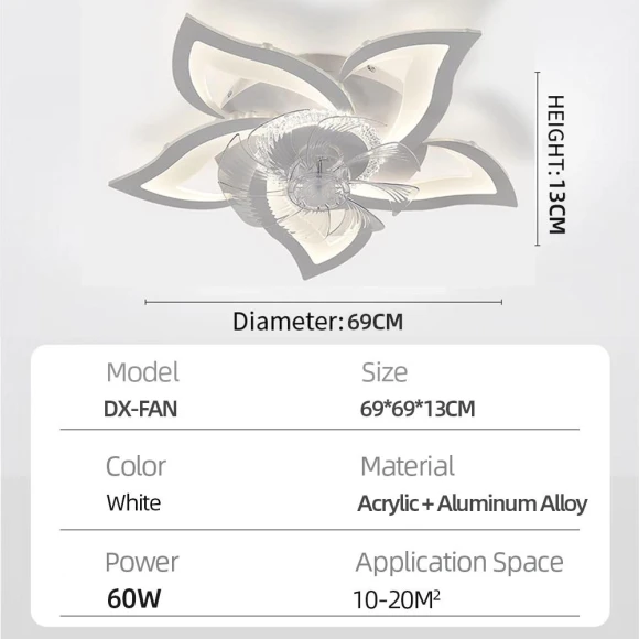 Modern Smart Fan Light — Ceiling Fans, Seahorse Home