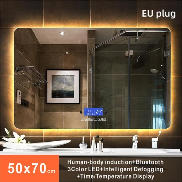 Rectangular Bluetooth Smart Makeup Mirror — Makeup, Vinde Home