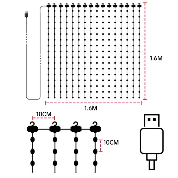 Smart Curtain Bluetooth LED — String Lights, AE Selection