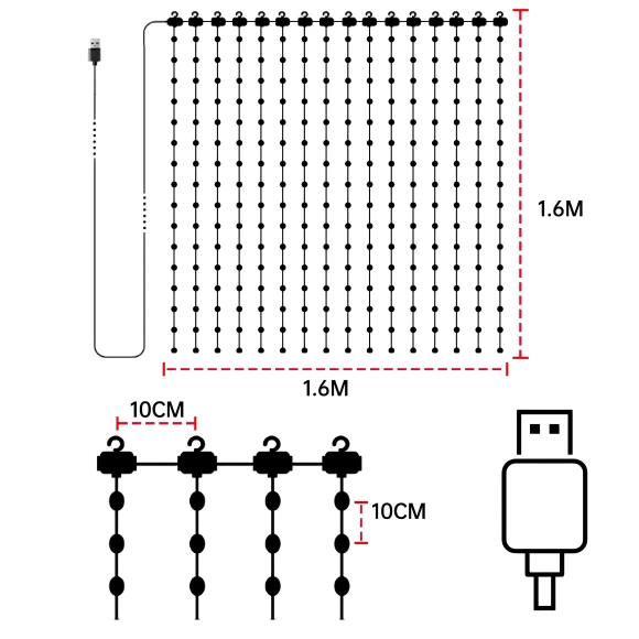 Smart Curtain Light with App Control — String Lights, AE Selection