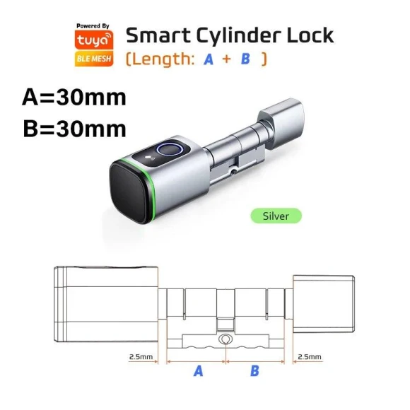Smart Cylinder Lock with Fingerprint — Smart Home Security, Super Dream Home